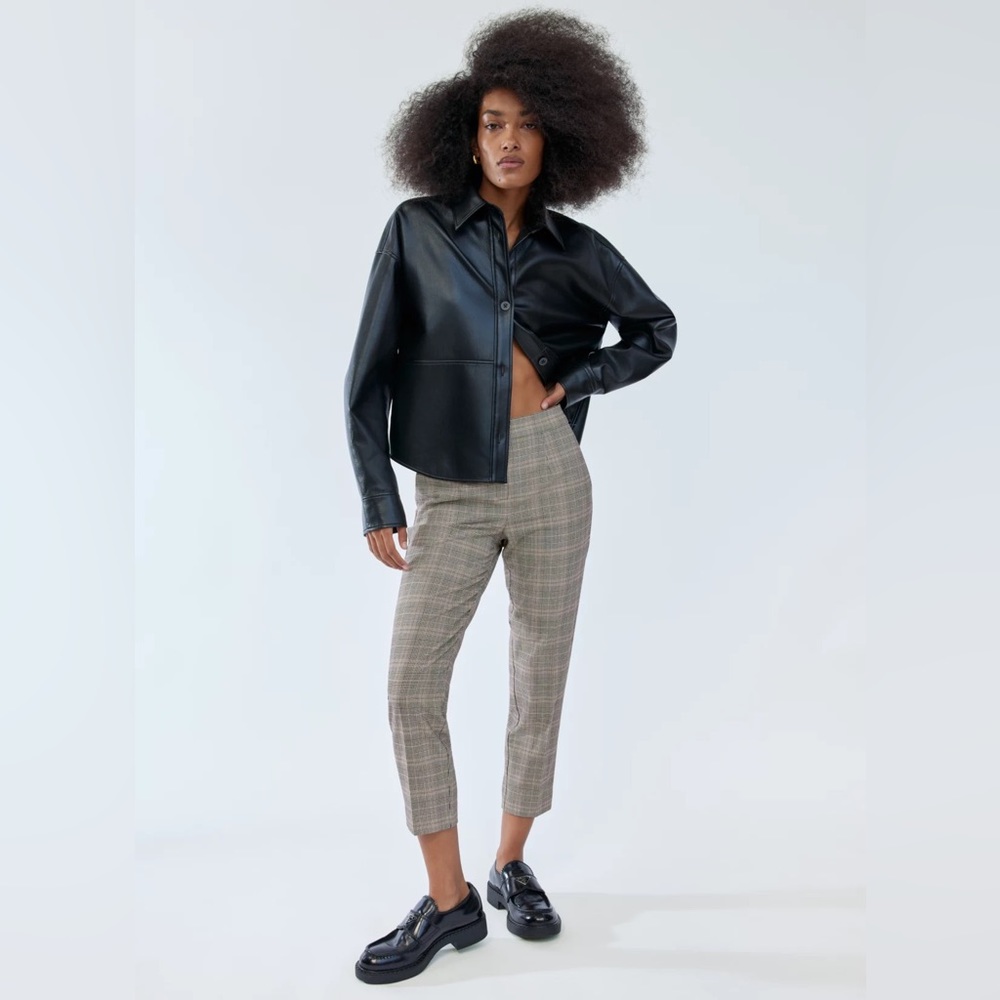 Aritzia Babaton Conan Pull On Plaid Pant Size 4